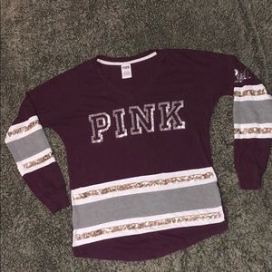 Long sleeve sequin Pink by Victoria Secret top